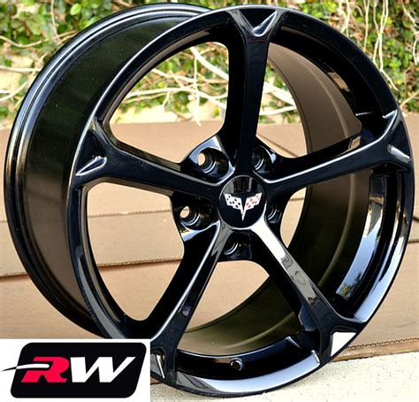 Corvette Wheels 2010 C6 Grand Sport Gloss Black Rims 17/18 inch fit C5 ...