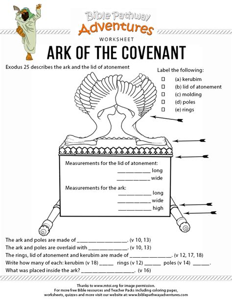 Ark of the Covenant - Printable - SundaySchoolist