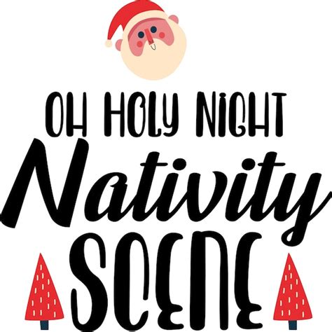 Premium Vector | Oh holy night nativity scene