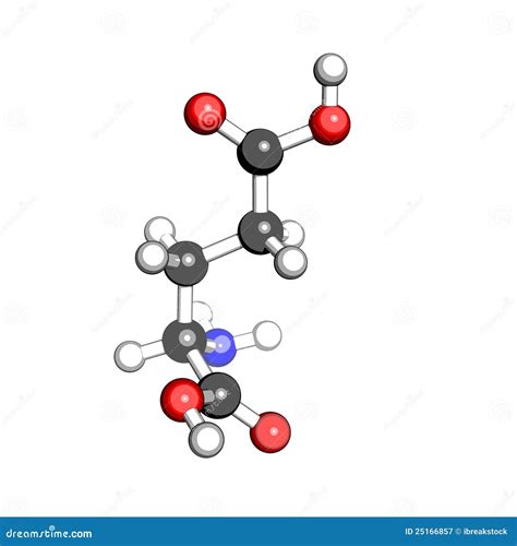 Amino Acid Glutamic Acid Structure Royalty Free Stock Photography - Image: 25166857