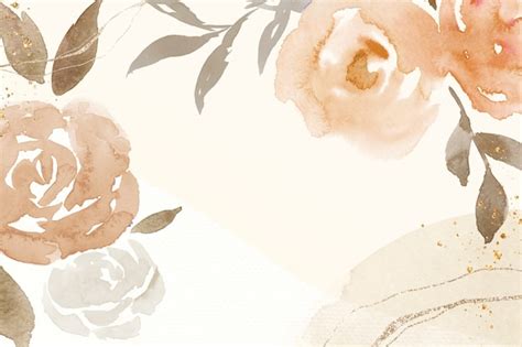 Brown Watercolor Flowers Images | Free Vectors, Stock Photos & PSD