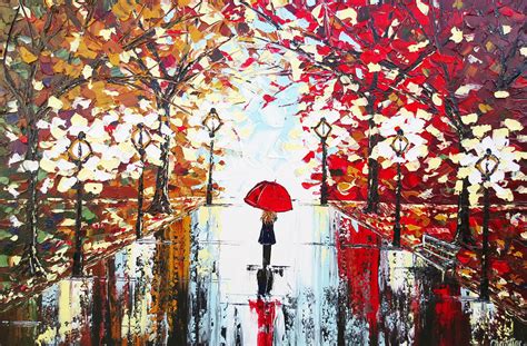 A Walk In The Rain Painting by Christine Krainock