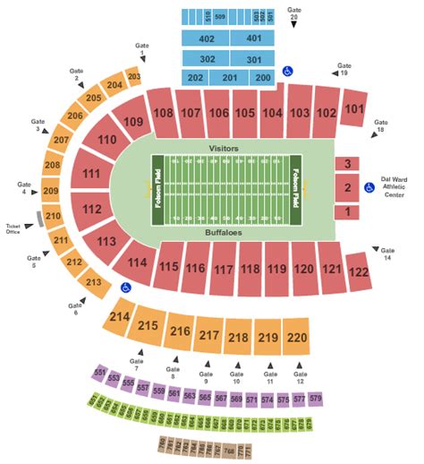 Grateful Dead Tickets | Seating Chart | Folsom Field | Football