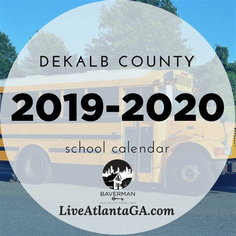 Dekalb County School Calendar 2019-2020 | Ariel J Baverman, Property ...