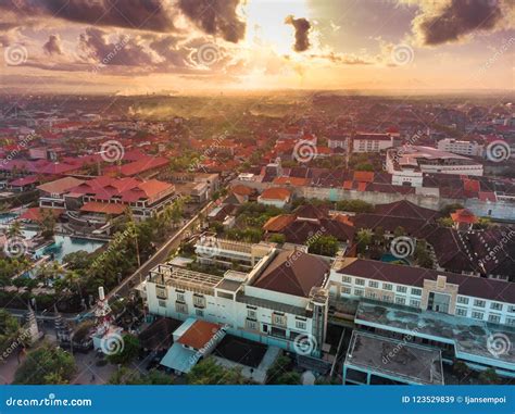 Bali, Indonesia - April 12, 2018 : Aerial View of Kuta City, Bali Indonesia. Editorial Stock ...