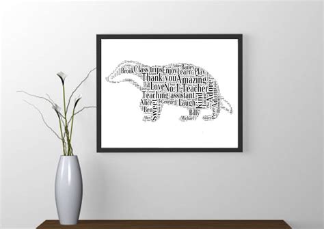 Personalised animal word cloud. Personalised animal word art | Etsy