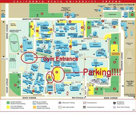 Fresno State Campus Map - Printable Map