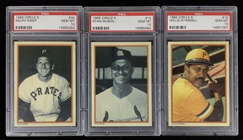 Lot - (3) PSA Graded Baseball Cards, Ralph Kiner