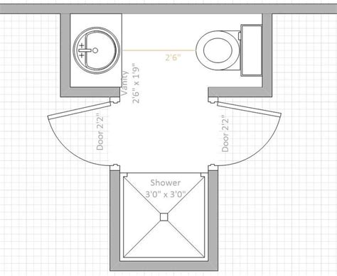 Small Jack and Jill Bathroom Layout