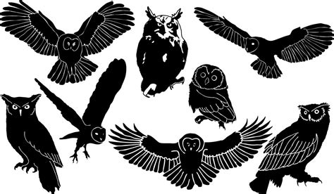 Owl silhouette #bird #Drawing #flying #mascot #Nature #owl #Wild # ...