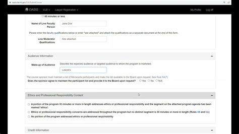 CLE Course Application for Accreditation - YouTube