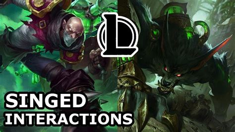 Singed Interactions with Other Champions | HE TURNED VANDER INTO WARWICK | League of Legends ...