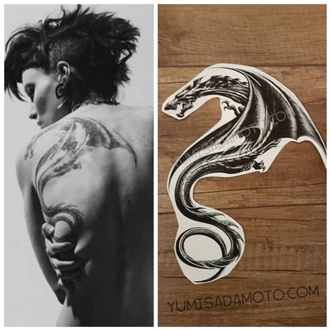 Lisbeth Salander Temporary Tattoo for Cosplay Form Movie Girl With the ...