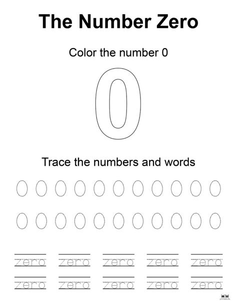 Number 0 Tracing Worksheets - 15 FREE Pages | Printabulls