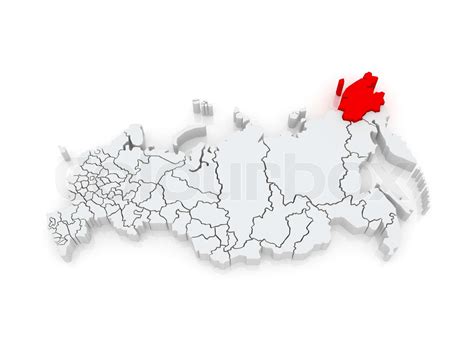 Map of the Russian Federation. Chukotka Autonomous Okrug. | Stock image ...