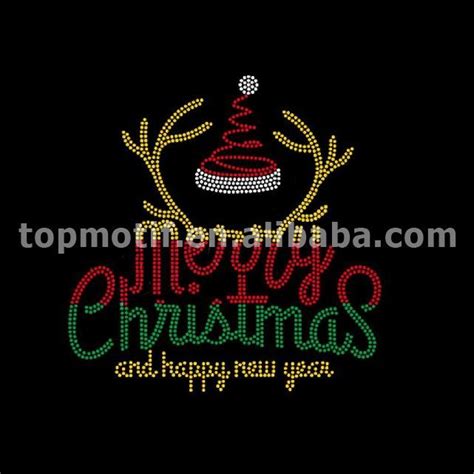 Heat Press Christmas Rhinestone Heat Transfer Designs - Topmotif ...