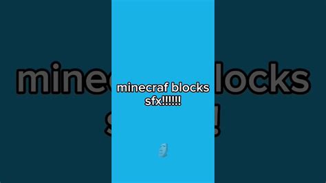 Minecraft blocks sfx - YouTube