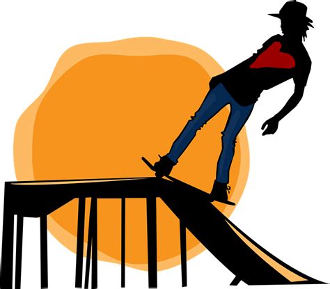 Skater Skateboard Sunset · Free vector graphic on Pixabay