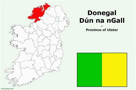 Map Of Donegal Ireland County