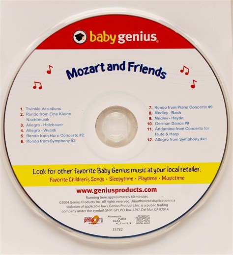 Baby Genius - Mozart and Friends (DVD, 2004) Oboe, Frankie, Tempo, DJ ...