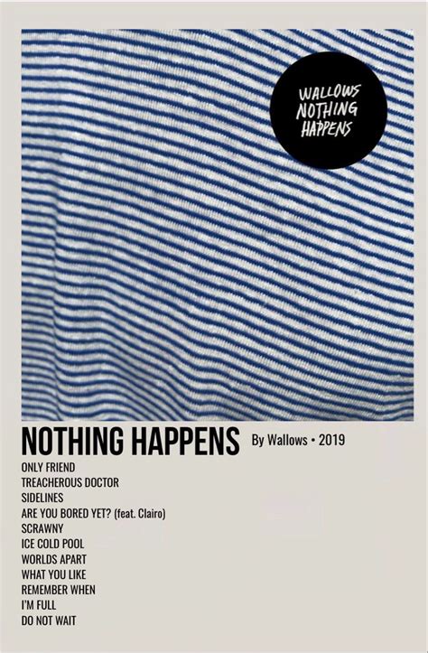 minimal polaroid album cover poster for nothing happens by wallows Cool ...