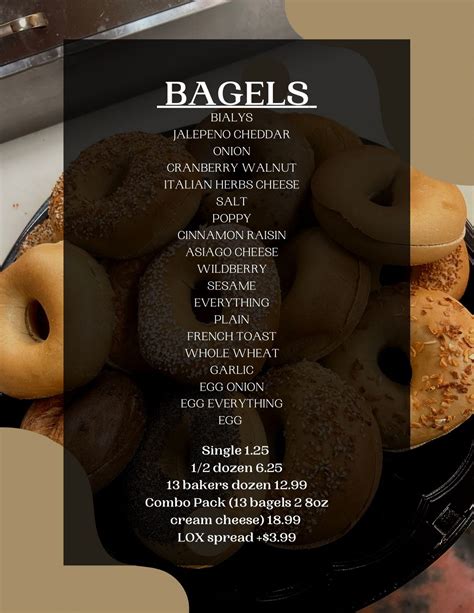 Menu – Bagels & Beyond