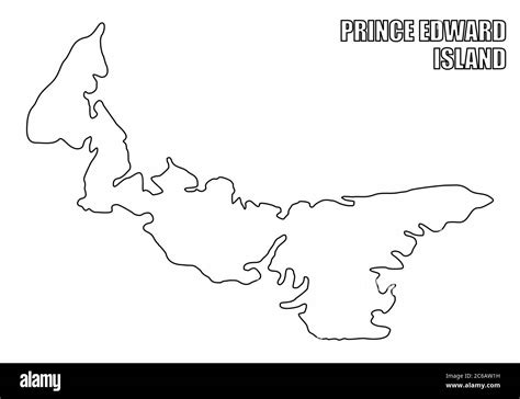 Prince Edward Island outline map Stock Vector Image & Art - Alamy