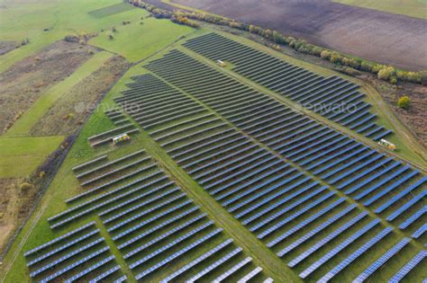 Solar panels aerial view Stock Photo by salajean | PhotoDune