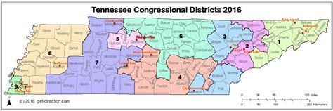 Map of Tennessee Congressional Districts 2016