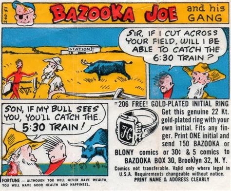 Anyone else remember the comic strips Bazooka Joe, that came with Bazooka gum? : r/nostalgia