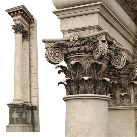 Composite order palladio column 3D - TurboSquid 1462664