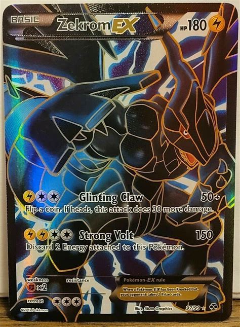 FULL ART Zekrom EX (ULTRA RARE) 97/99 Pokemon Black White Next ...