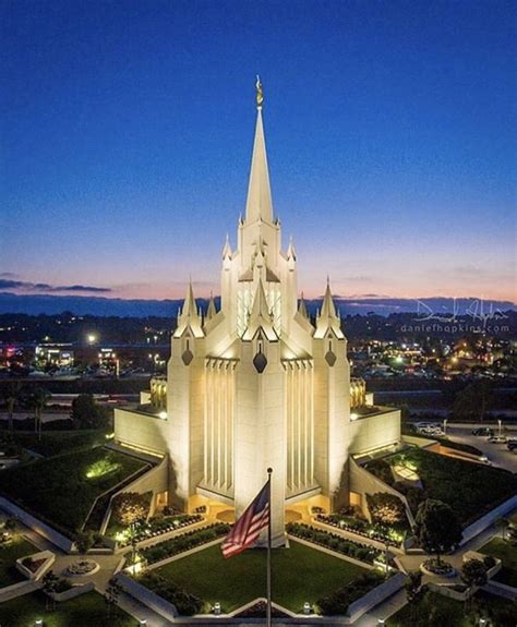 San Diego California Temple at Night