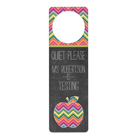 Quiet Please - Testing in Progress Door Hanger | Zazzle | Kids door ...