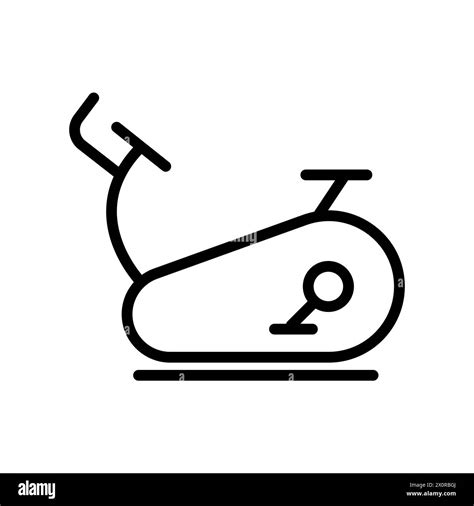 Stationary Bike outline vector icon isolated Stock Vector Image & Art ...