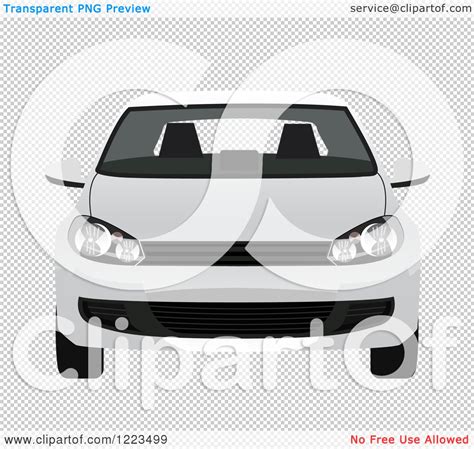 Clipart of a White Car - Royalty Free Vector Illustration by vectorace ...