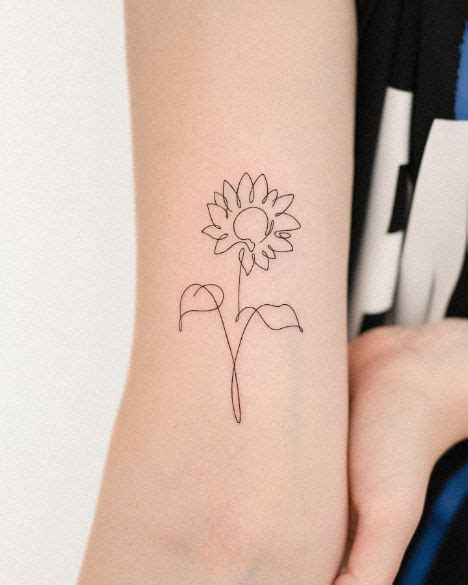 20 Line Sunflower tattoos – Best Hunter Zone