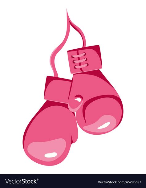 Pink boxing gloves Royalty Free Vector Image - VectorStock