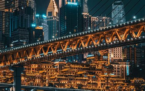 Download wallpapers Chongqing, 4K, nightscapes, chinese cities, skyscrapers, China, Chongqing ...