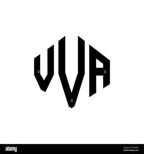 VVA letter logo design with polygon shape. VVA polygon and cube shape logo design. VVA hexagon ...