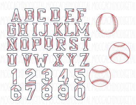 Baseball Letters SVG Jersey Letters SVG Baseball Alphabet - Etsy