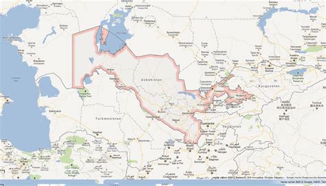 Uzbekistan Map - Uzbekistan