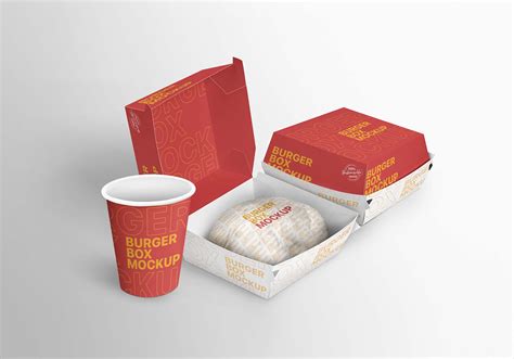 Free Burger Box Mockup (PSD)