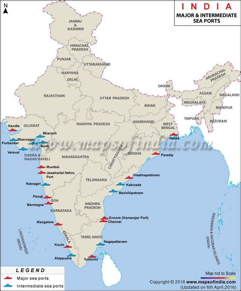 Major and intermediate sea ports in India | Download Scientific Diagram