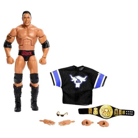 WWE Wrestling Elite Collection The Rock Mankind 7 Action Figure 2-Pack ...