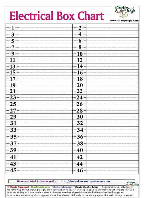 Electrical Panel Schedule Template Excel Best Of Electrical Box Chart Great Idea Handy | Breaker ...