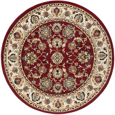 Tayse Rugs Hampton Traditional Red 8 ft. Round Area Rug-HMP5400 8RND ...