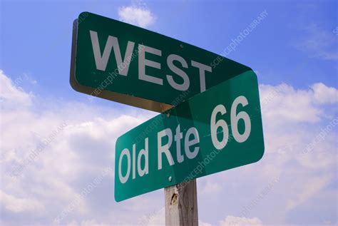 Old Route 66 signs - Stock Image - C055/3294 - Science Photo Library