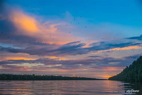 Sunset in the Delta of Orinoco River