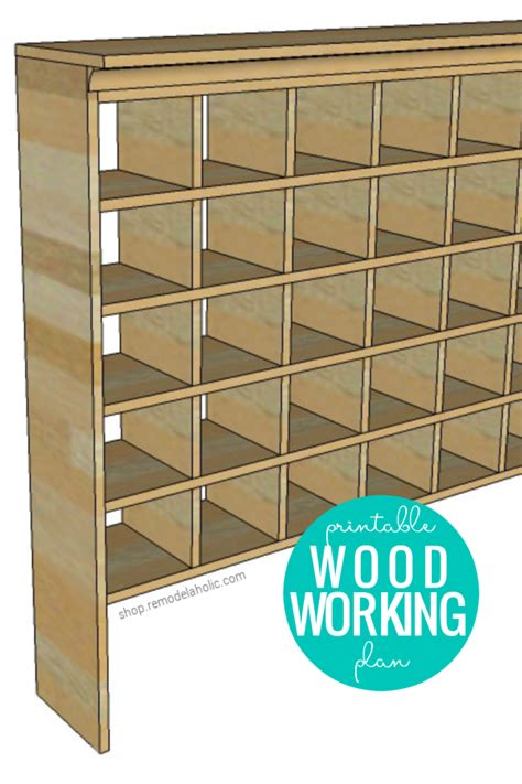 Tall DIY Shoe Cubby Shelf Woodworking Plan – Remodelaholic